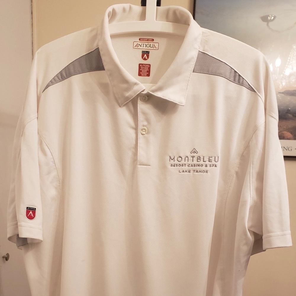 Montbleu Resort and Casino Lake Tahoe, Men’s Golf Shirt, Size XL, White-Colored